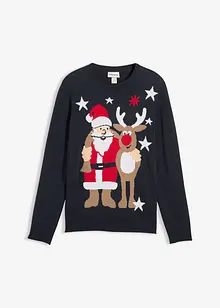 Pull en maille fine avec motif de Noël, bonprix