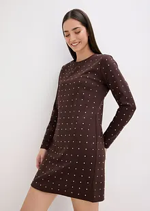 Robe en jersey à strass, bonprix