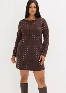 Robe en jersey à strass, bonprix