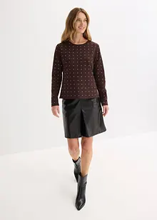 Langarmshirt mit Strass-Applikation, bonprix