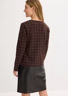 Langarmshirt mit Strass-Applikation, bonprix