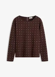 Langarmshirt mit Strass-Applikation, bonprix
