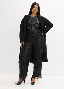 Pantalon à sequins et franges, bonprix