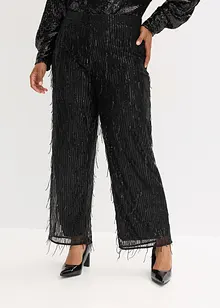 Pantalon à sequins et franges, bonprix
