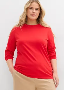 Lot de 2 T-shirts manches longues en coton extensible, bonprix