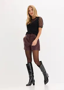 Short enduit avec ceinture, bonprix