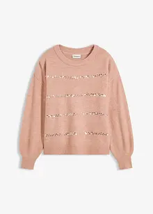 Boxy-Pullover mit Pailletten, bonprix