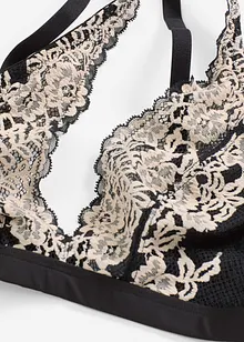 Soutien-gorge bralette à dentelle bicolore, bonprix