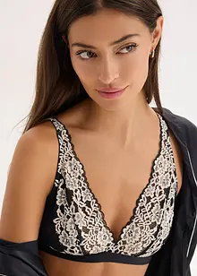 Soutien-gorge bralette à dentelle bicolore, bonprix