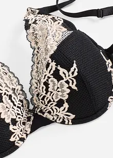 Soutien-gorge à coques en dentelle bicolore, bonprix