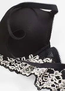 Soutien-gorge à coques avec dentelle bicolore, bonprix