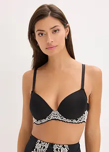 Soutien-gorge à coques avec dentelle bicolore, bonprix