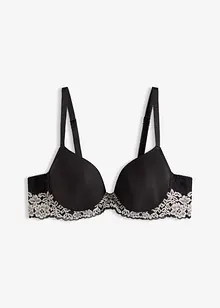 Soutien-gorge à coques avec dentelle bicolore, bonprix