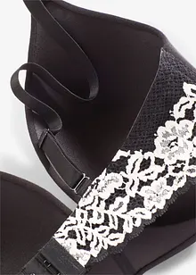 Soutien-gorge à coques sans armatures, coton et dentelle, bonprix