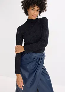 Rollkragenshirt aus Spitze, bonprix