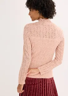 T-shirt col roulé en dentelle, bonprix