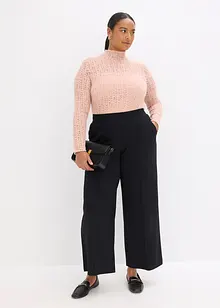 T-shirt col roulé en dentelle, bonprix