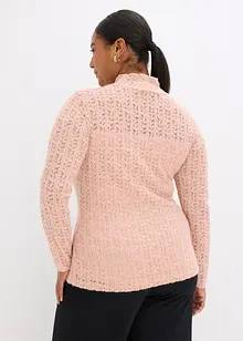 T-shirt col roulé en dentelle, bonprix