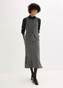 Gilet sans manches à motif Prince de Galles, bonprix