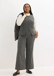 Gilet sans manches à motif Prince de Galles, bonprix