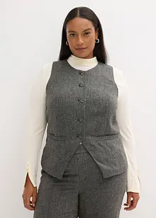 Gilet sans manches à motif Prince de Galles, bonprix