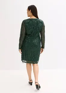 Robe à sequins et franges, bonprix