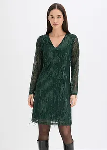 Paillettenkleid mit Fransen, bonprix