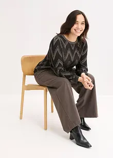 Pull en fine maille brillante, bonprix