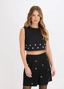 Top sans manches en coton mélangé, bonprix