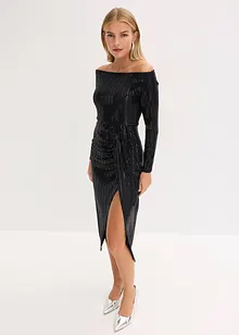 Midikleid mit Pailletten, bonprix