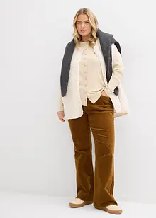 T-shirt manches longues côtelé, bonprix