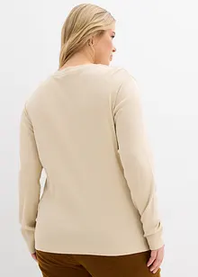 T-shirt manches longues côtelé, bonprix