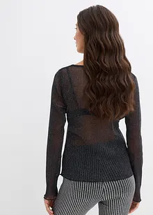 Langarmshirt aus transparentem Mesh, bonprix