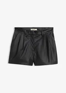 Kurze Lederimitat-Shorts, bonprix