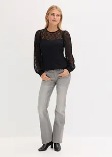 Langarmshirt mit Spitze, bonprix