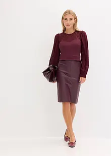 Langarmshirt mit Spitze, bonprix