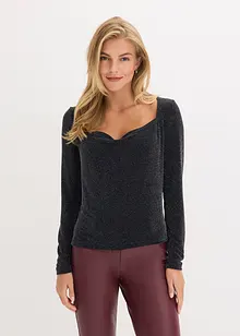 Top mit Wasserfallausschnitt, bonprix