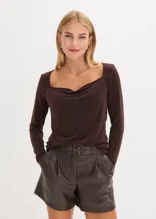 Top mit Wasserfallausschnitt, bonprix