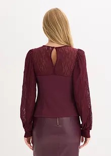 Langarmshirt mit Spitze, bonprix