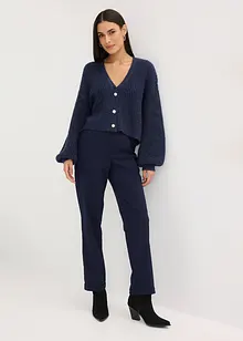 Gilet court et oversize en maille brillante, bonprix