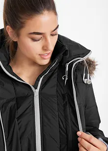 wasserabweisende Funktions-Longjacke in 2-in-1-Optik, gesteppt, bonprix