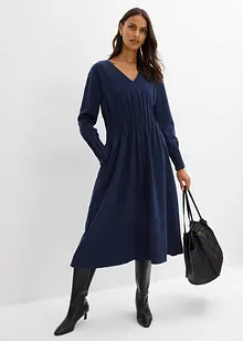 Bequemes Kleid mit Zierfalten aus Viskose-Mix, bonprix