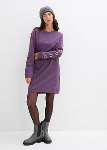 Sweatkleid mit Ösen, bonprix