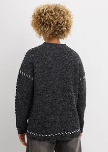 Pull long en maille duveteuse, bonprix