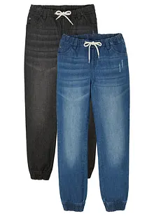 Regular Fit Schlupfjeans mit Baumwolle (2er Pack), bonprix