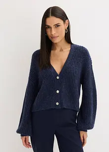 Gilet court et oversize en maille brillante, bonprix