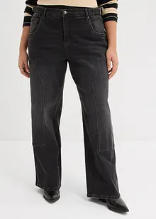 Wide-Leg Jeans Mid Waist, bonprix