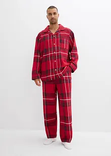 Herren Flanell Pyjama aus weicher Baumwolle mit Geschenkbeutel, bonprix