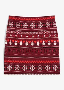 Minirock  mit Norwegermuster aus Baumwoll-Elasthan-Mix, bonprix