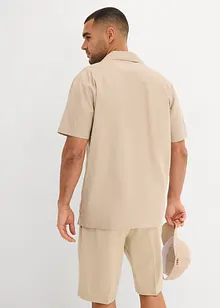 Chemise manches courtes en lin majoritaire, ample, bonprix